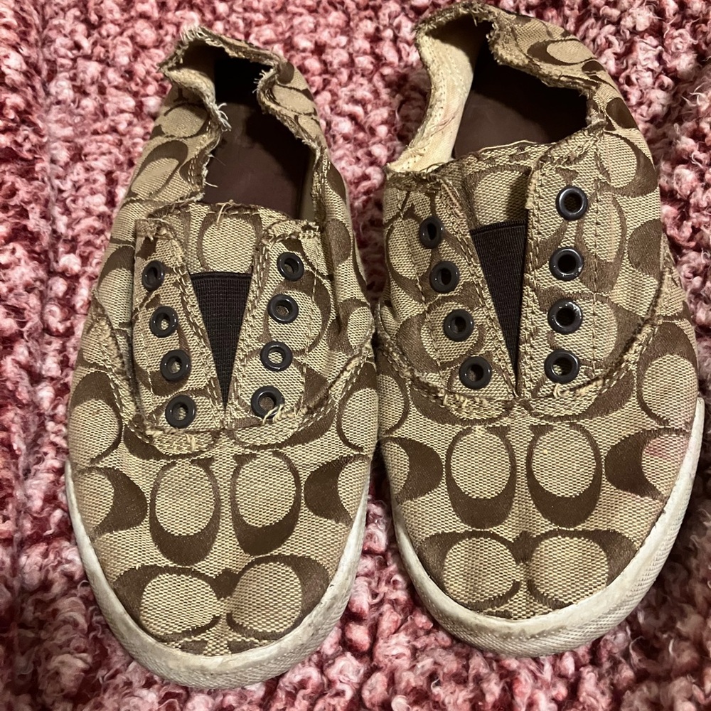 Coach Tan Slip-On Loafers